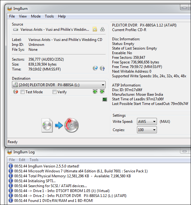 How to write or burn a CD (CD-R) that includes CD-Text with
